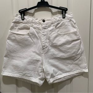 Vintage River Trader Original Classic White Cotton High Waisted Jean Shorts 11 6